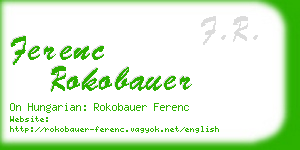 ferenc rokobauer business card